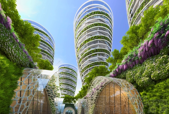 “防煙霧大樓”通過整合風力渦輪機產生電能