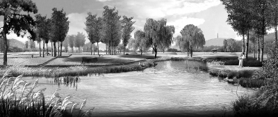 農耕文化展示區節點“柳嶼稻浪”效果圖。