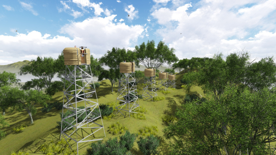 森林觀鳥臺效果圖