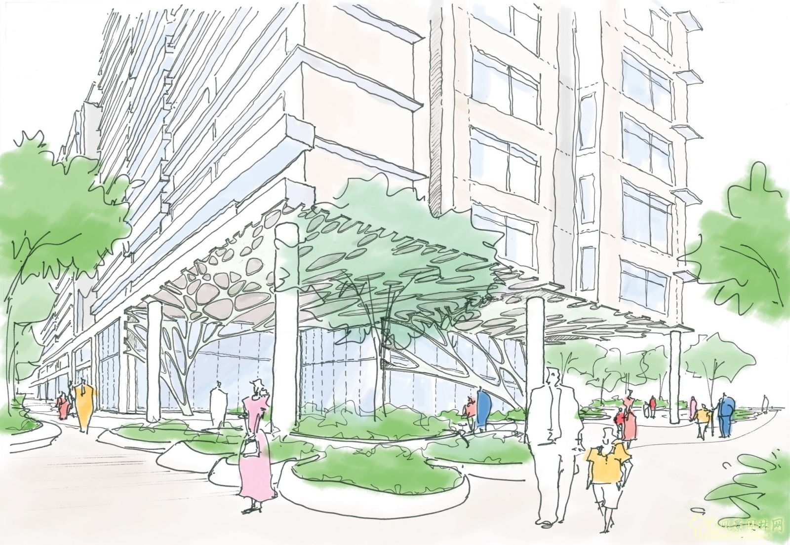 光影劇場效果圖:林蔭、紋理、剪影森林