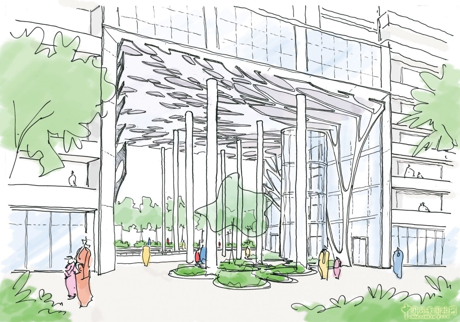 光影劇場效果圖:林蔭、紋理、剪影森林