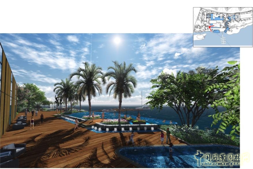 無極海濱泳池效果圖
