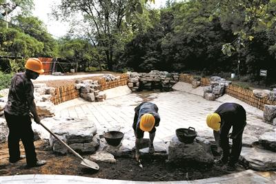 香山公園對靜翠湖進行改造以提高雨水收集量