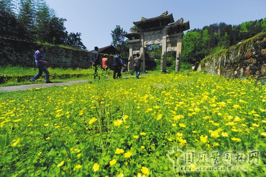 湖北恩施的唐崖土司城內景