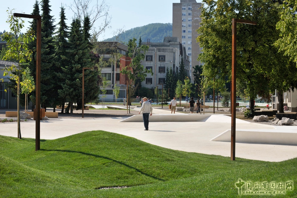 斯洛文尼亞韋萊涅Promenada城市中心廣場