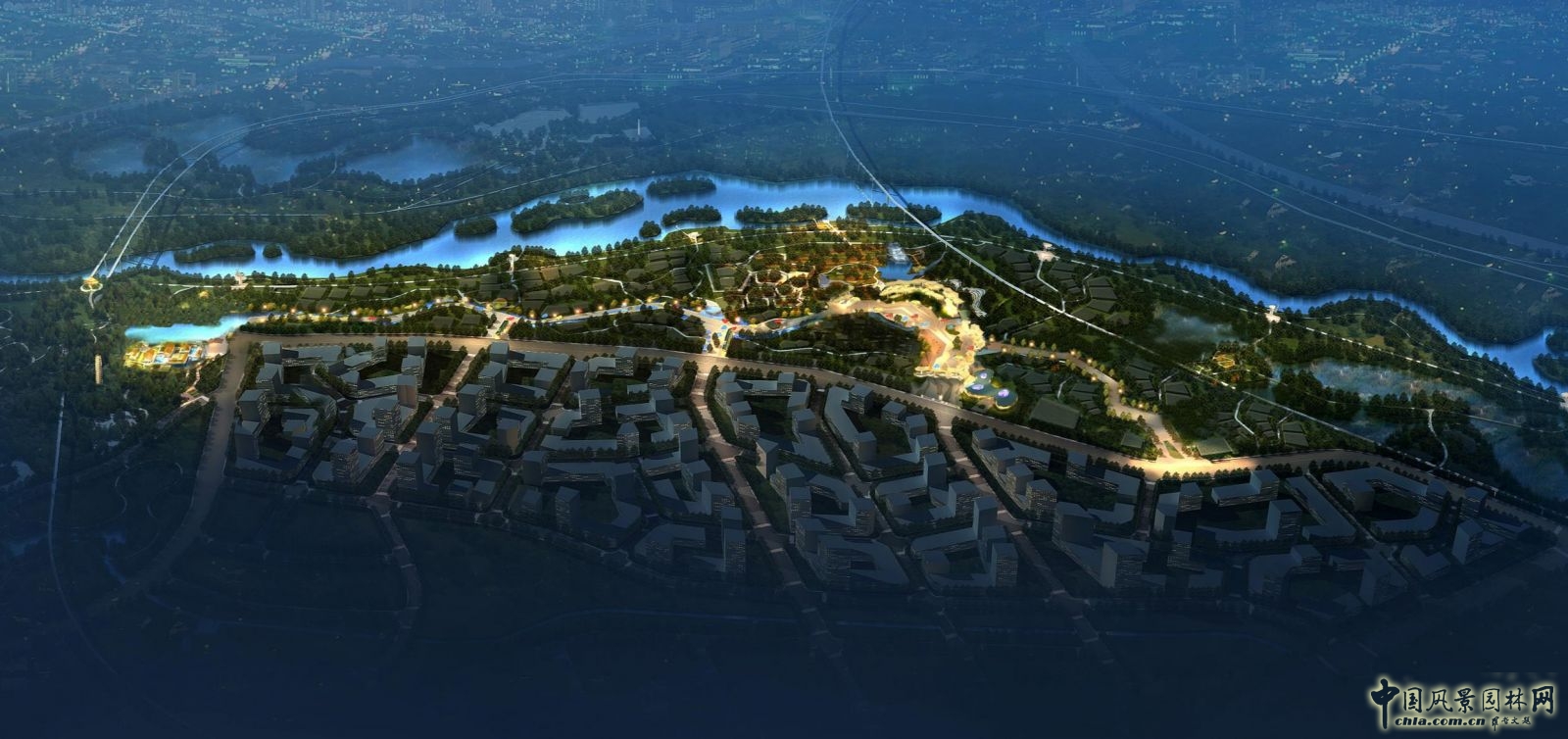 園區鳥瞰效果圖