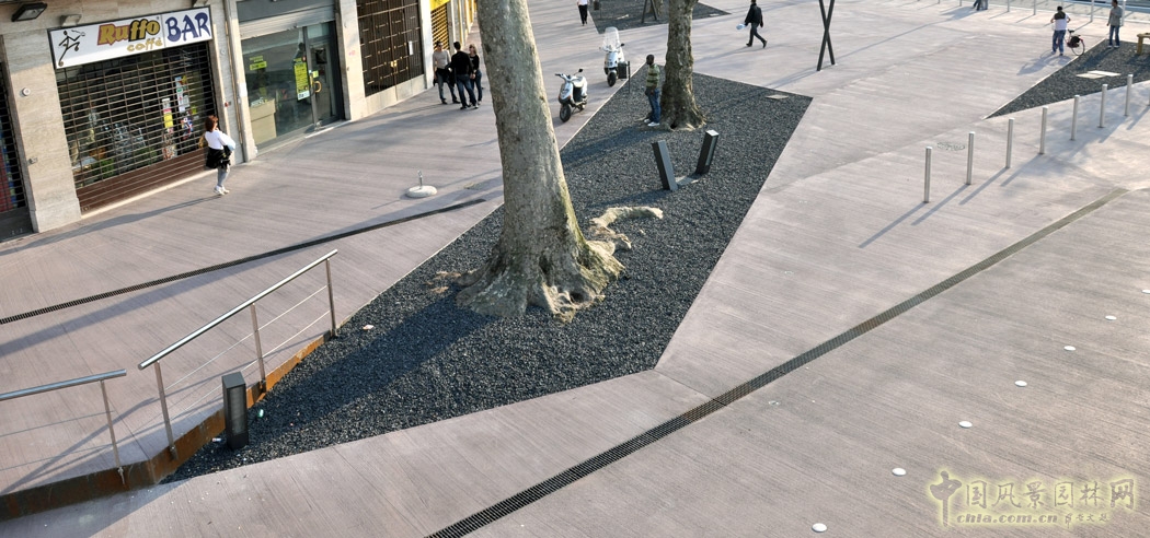 意大利帕多瓦火車站前廣場景觀設計