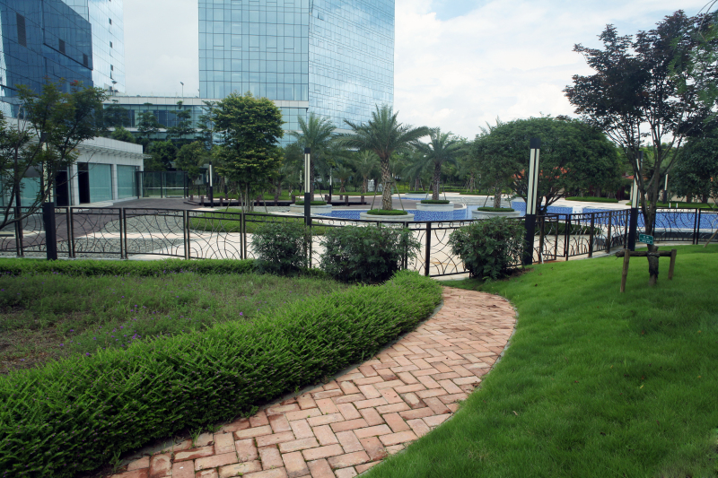 泳池南側(cè)一角