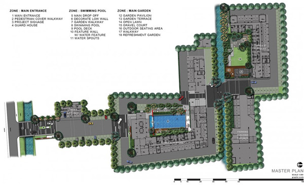 泰國(guó)曼谷高層公寓小區(qū)景觀設(shè)計(jì)