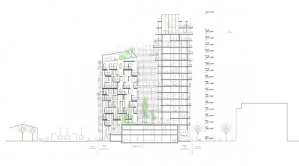 藤本壯介作品:植物密布縱橫相連的“木塔”