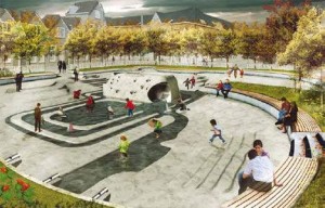 由雨水集成的水上廣場(chǎng)：荷蘭鹿特丹雨水廣場(chǎng)