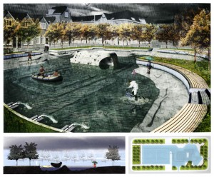 由雨水集成的水上廣場：荷蘭鹿特丹雨水廣場