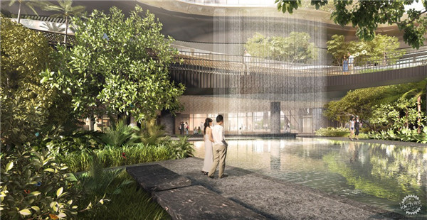 新加坡高層的“空中森林”和瀑布