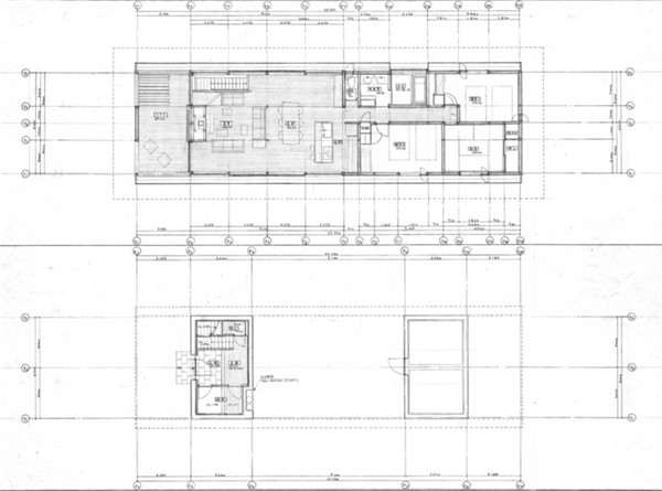 日本：混凝土基座上的林中小屋