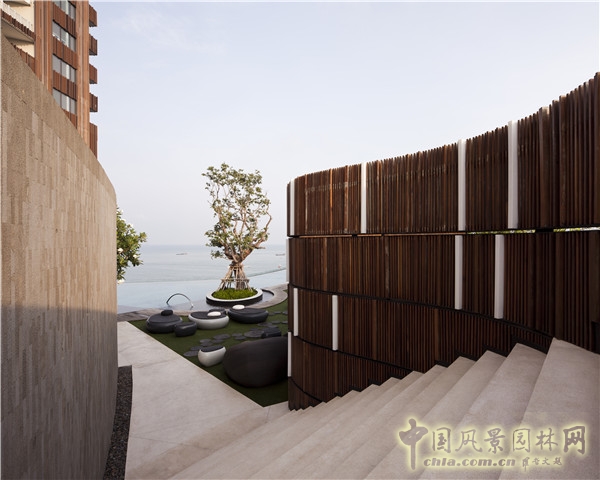 泰國芭提雅希爾頓酒店屋頂花園