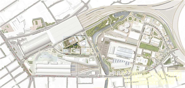 英國倫敦潘克拉斯廣場景觀設計