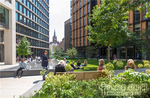 英國倫敦潘克拉斯廣場景觀設計