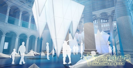 詹姆斯·科納:美國國家建筑博物館冰山景觀