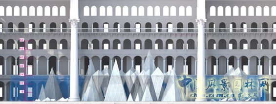 詹姆斯·科納:美國國家建筑博物館冰山景觀