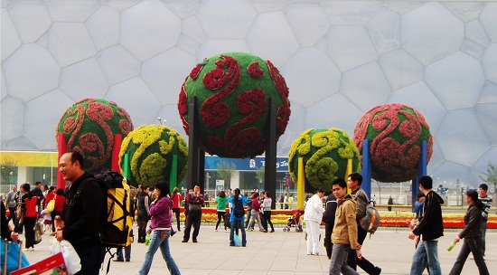 北京奧運中心區廣場節日布置