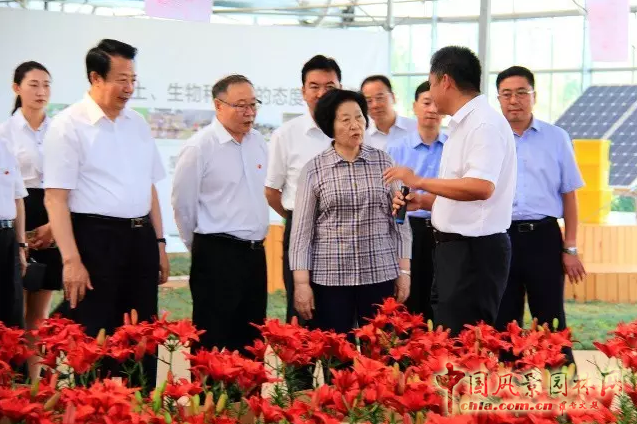 中共中央政治局委員、中央統戰部部長孫春蘭蒙草調研