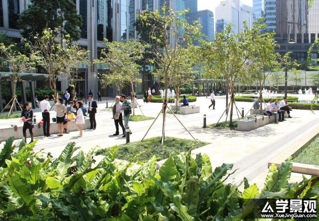 仿中古式花園——香港港灣道花園景觀