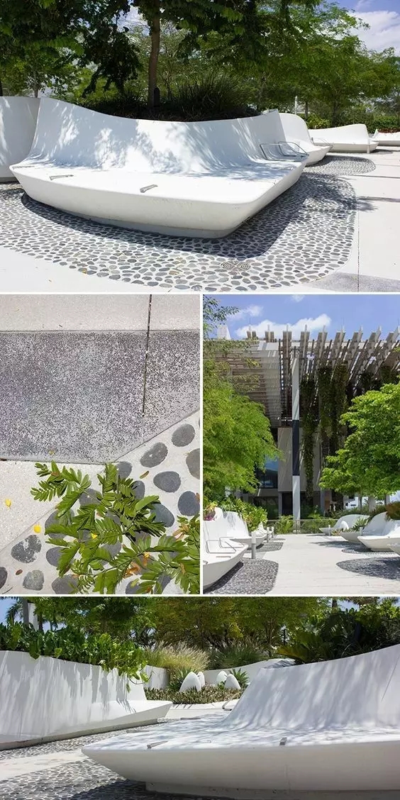 樹池和坐凳的完美組合