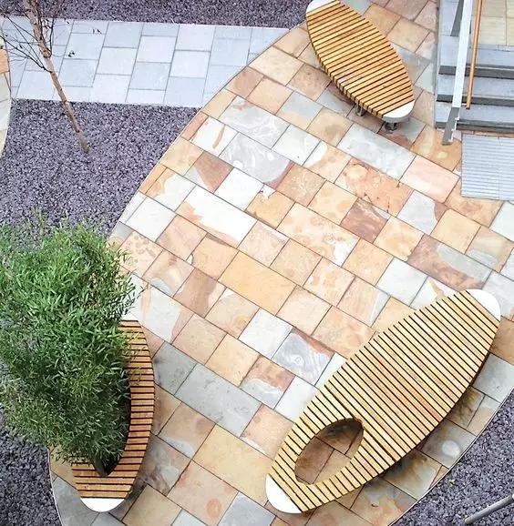 樹池和坐凳的完美組合