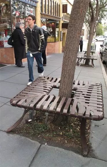 樹池和坐凳的完美組合