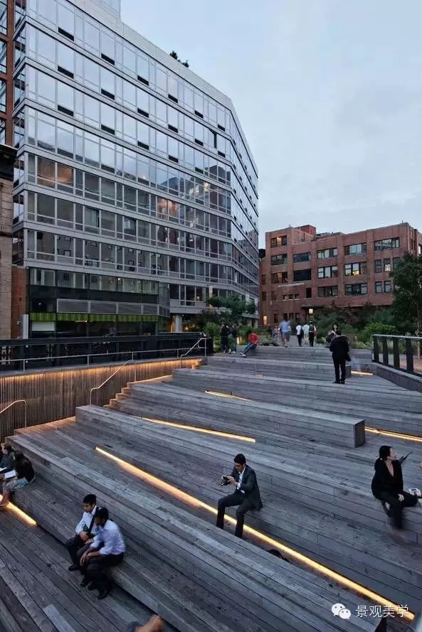 用不同景觀臺階的形態表達不同的景觀概念