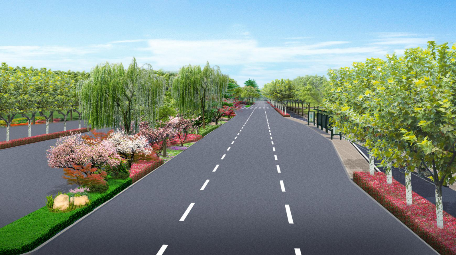 2016園冶杯專業獎參賽項目: 懷遠縣S307道路園林景觀工程設計