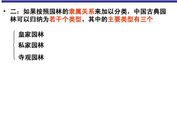 中國(guó)古典園林的類型