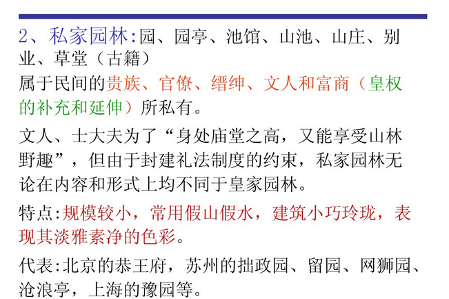 中國古典園林的類型