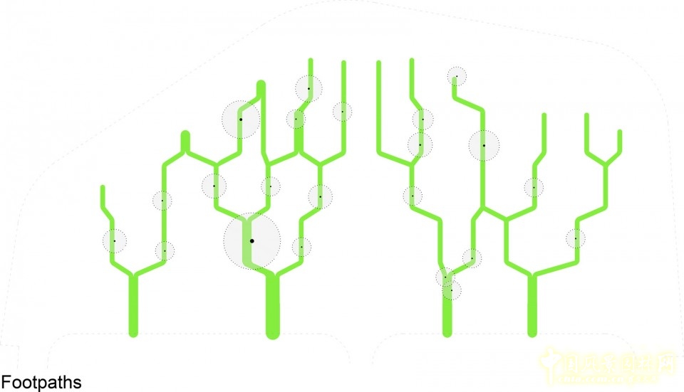 馬德里樹形結構校園停車場景觀