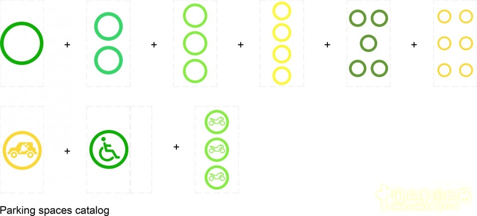 馬德里樹形結構校園停車場景觀