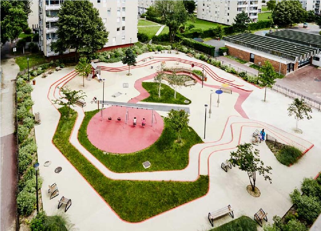 法國阿爾福維爾集團(tuán)社區(qū)線性公園