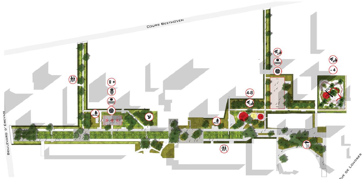 法國(guó)阿爾福維爾集團(tuán)社區(qū)線性公園