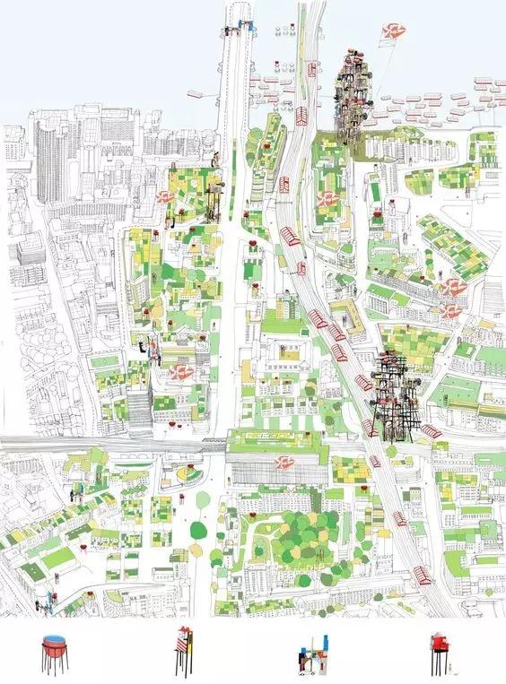 25張迷人的手繪鳥瞰圖