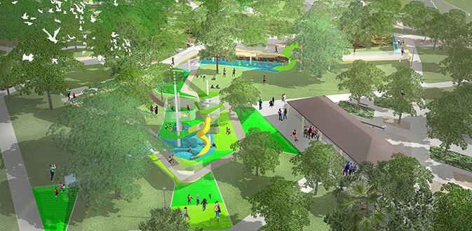 美國亞利桑那州歷史先鋒公園游樂區景觀