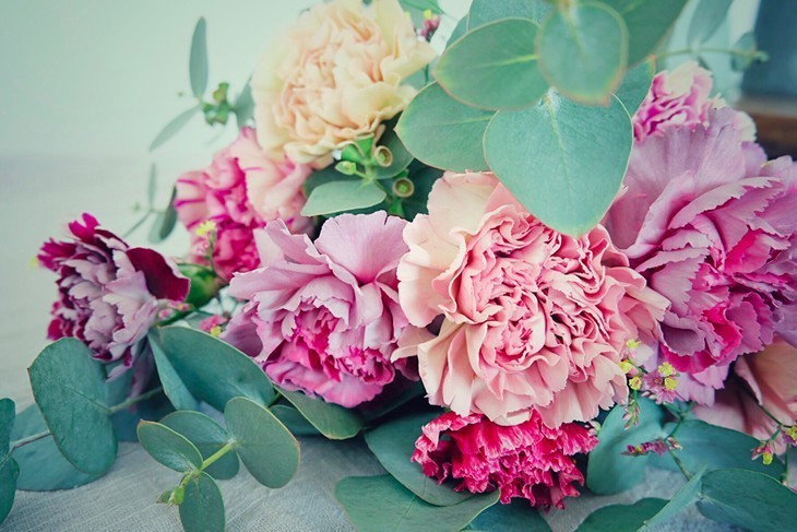 插花藝術:復古康乃馨給你驚喜