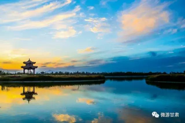 美麗的張掖國家濕地公園