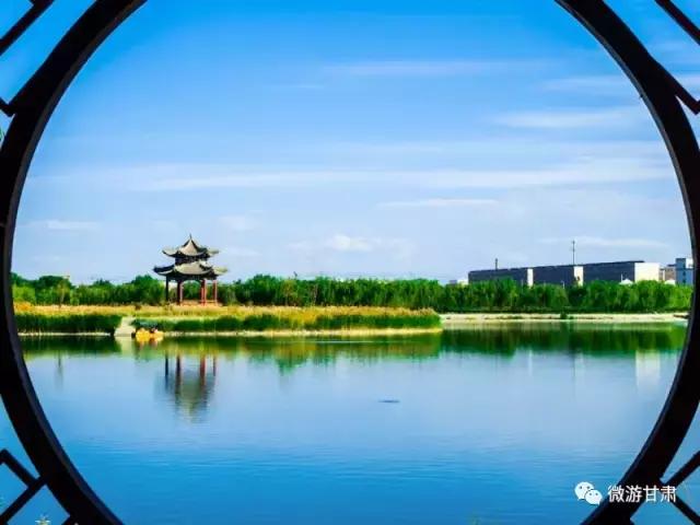 美麗的張掖國家濕地公園