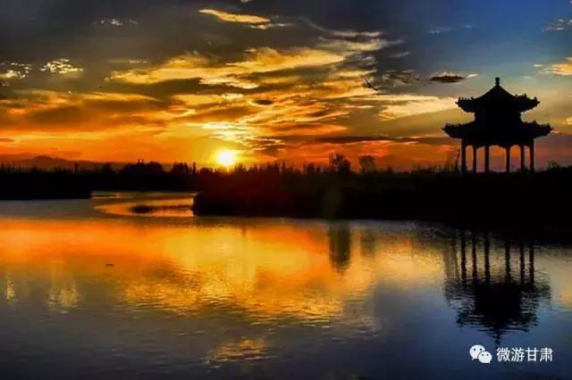 美麗的張掖國家濕地公園