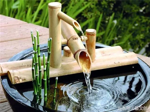 竹噴泉 庭院里的禪意