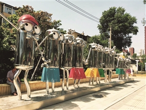 沈陽長春用藝術雕塑點亮舊城改造提升