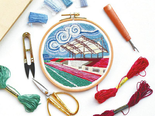 四川農大風景園林專業小伙愛拈繡花針(圖)