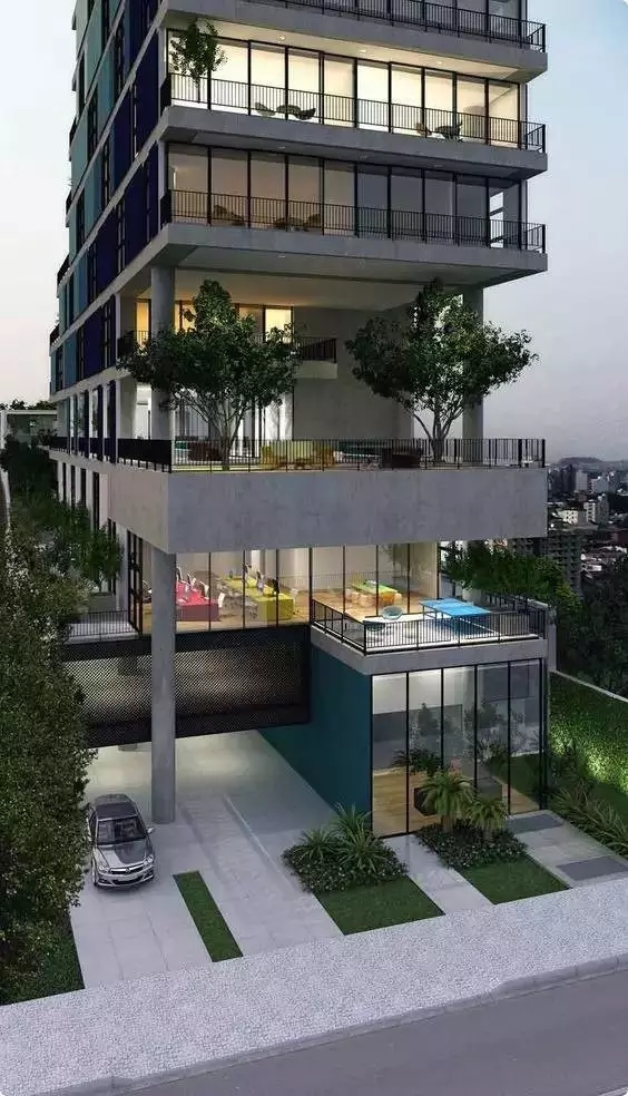 第四代住房：別墅四合院相結合的空中花園