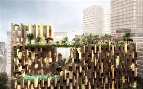 隈研吾新作Aurore T5B酒店 巴黎版空中花園