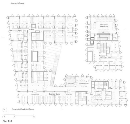 隈研吾新作Aurore T5B酒店 巴黎版空中花園