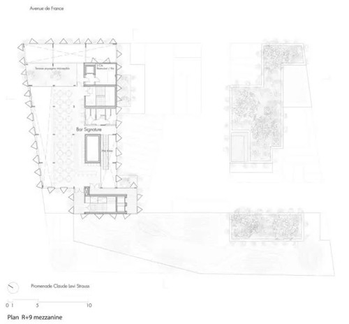 隈研吾新作Aurore T5B酒店 巴黎版空中花園